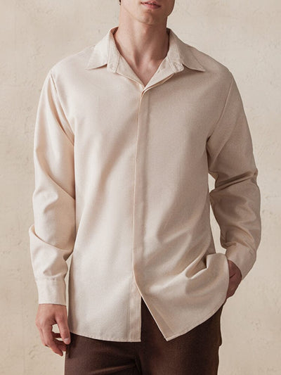 Casual Versatile Cotton Linen Shirt Shirts coofandy Light Khaki S 