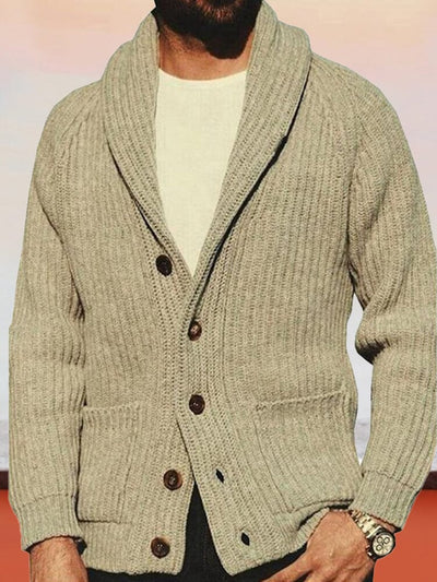 Coofandy knitted retro sweater coofandystore Khaki M 