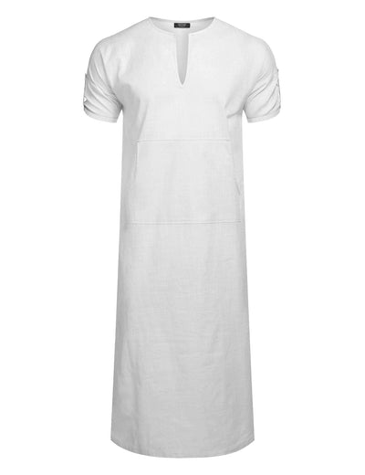 Coofandy V-Neck Long Gown (US Only) Robe coofandy White S 