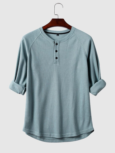 Coofandy Long Sleeves Shirt With Buttons Shirts coofandystore Light Blue S 