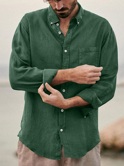 Coofandy Long Sleeves Shirt With Botton Shirts coofandy Green S 