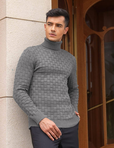 Slim Fit Turtleneck Thermal Sweaters (US Only) Sweaters coofandystore 