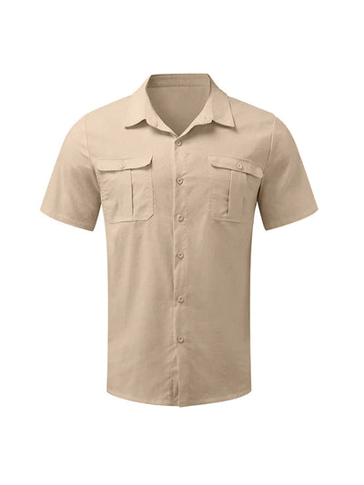 Coofandy Short Sleeve Shirt With Pockets coofandy 