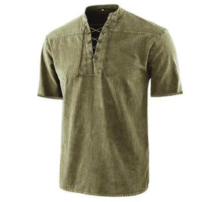 Coofandy V Neck Short Sleeve Shirt Shirts coofandy Army Green S 