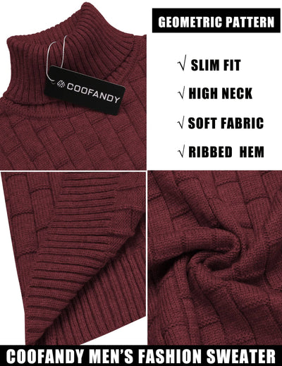 Slim Fit Turtleneck Thermal Sweaters (US Only) Sweaters coofandystore 