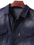 Coofandy Denim Long Sleeve Shirts Shirts coofandystore 