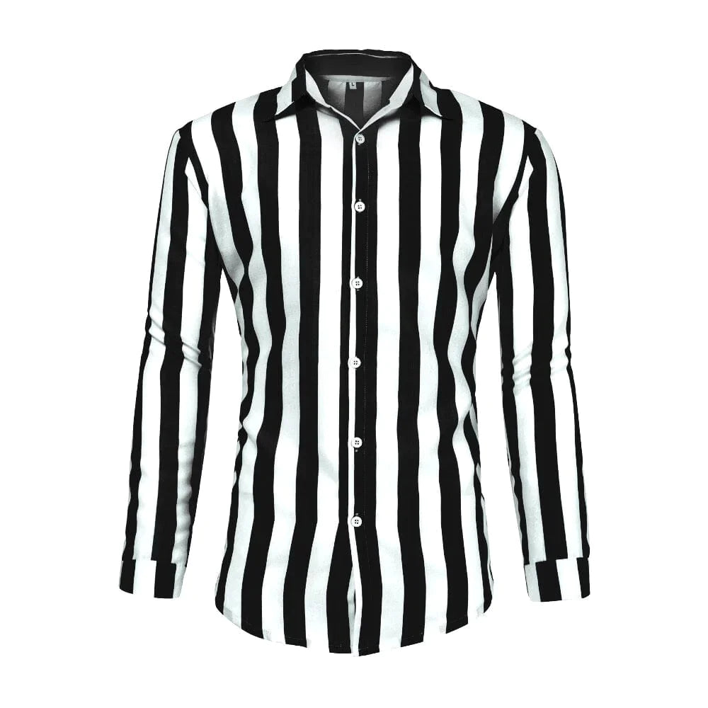 Coofandy Striped Casual Shirt Shirts coofandy Black M 