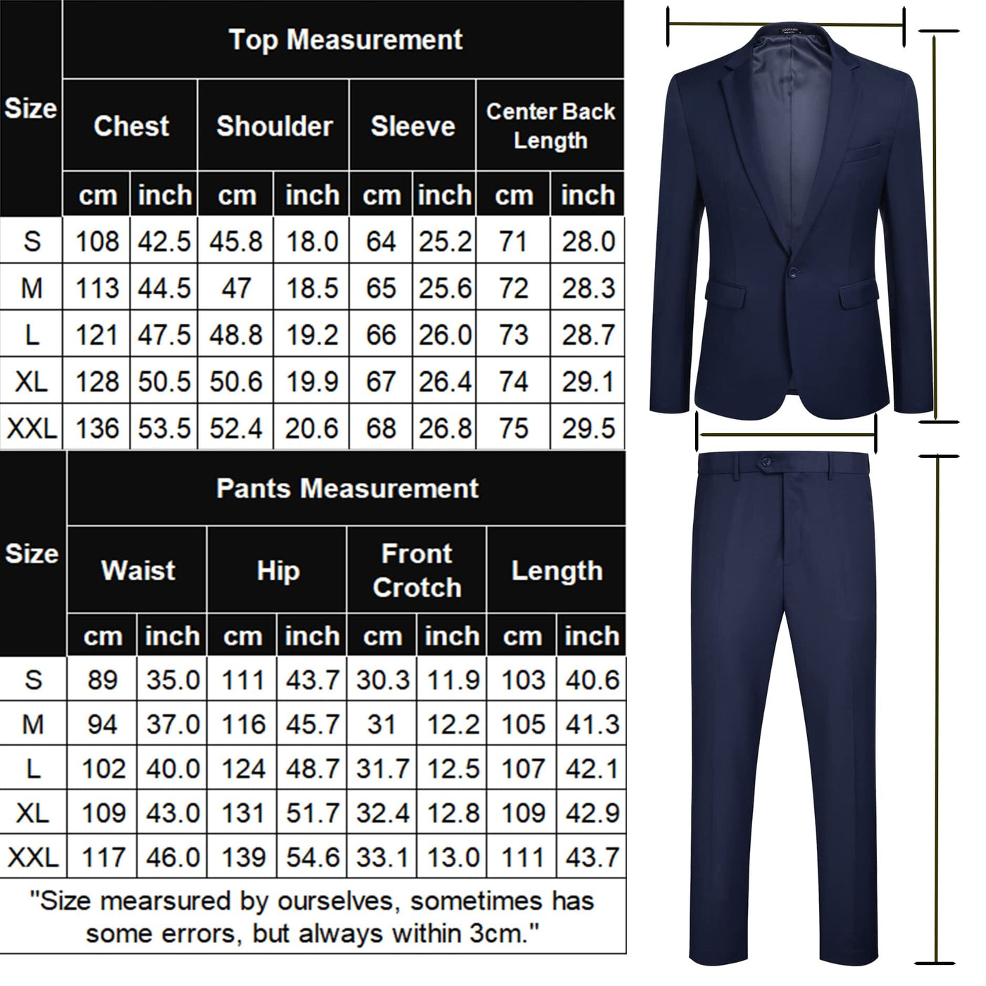 2 Piece Tuxedo Suit Set Blazer Jacket for Business (US Only) Suit Set coofandystore 