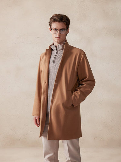 Comfy Stand Collar Tweed Coat Coat coofandy 