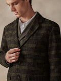Vintage Plaid Wool Blend Blazer Jacket Jackets coofandy 