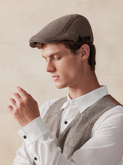 Wool Blend Tweed Newsboy Cap Accessories coofandystore 