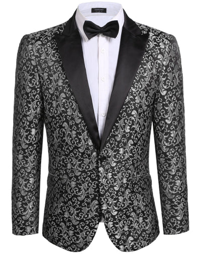 Coofandy Floral Party Tuxedo (US Only) Blazer coofandy Grey XS 