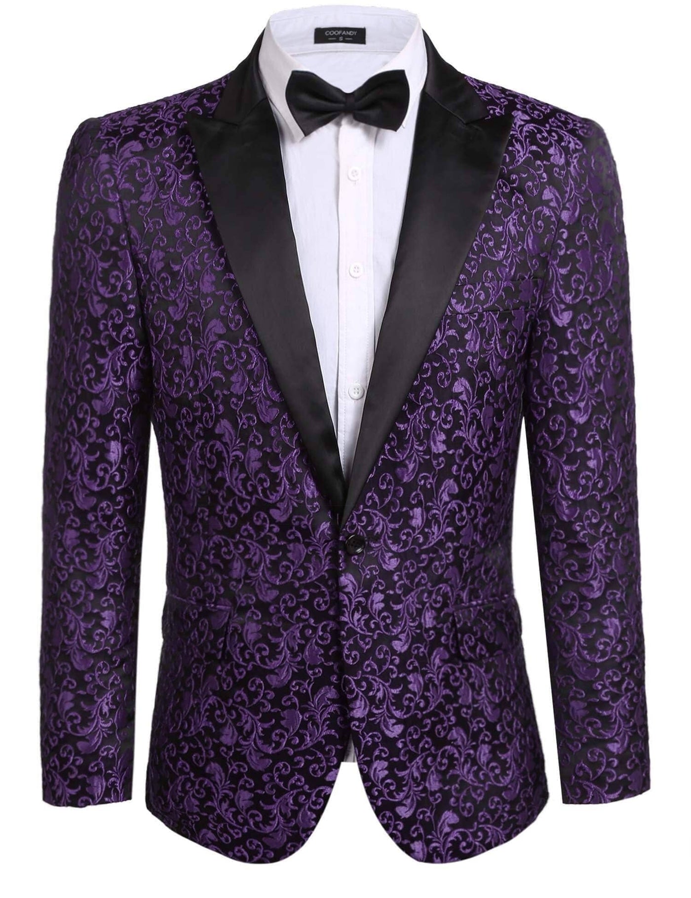 Coofandy Floral Party Tuxedo (US Only) Blazer coofandy Purple XS 