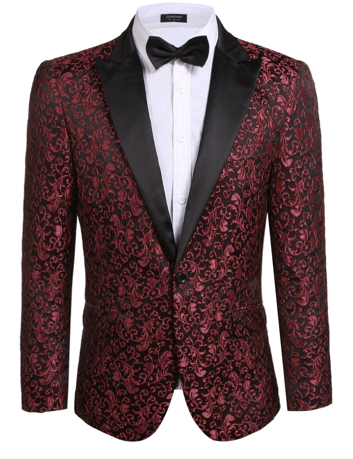 Coofandy Floral Party Tuxedo (US Only) Blazer coofandy Red XS 