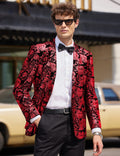 Floral Luxury Tuxedo Dinner Party Blazer (US Only) Blazer coofandy 