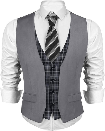 Coofandy Business Suit Vest (US Only) Vest coofandy Grey S 