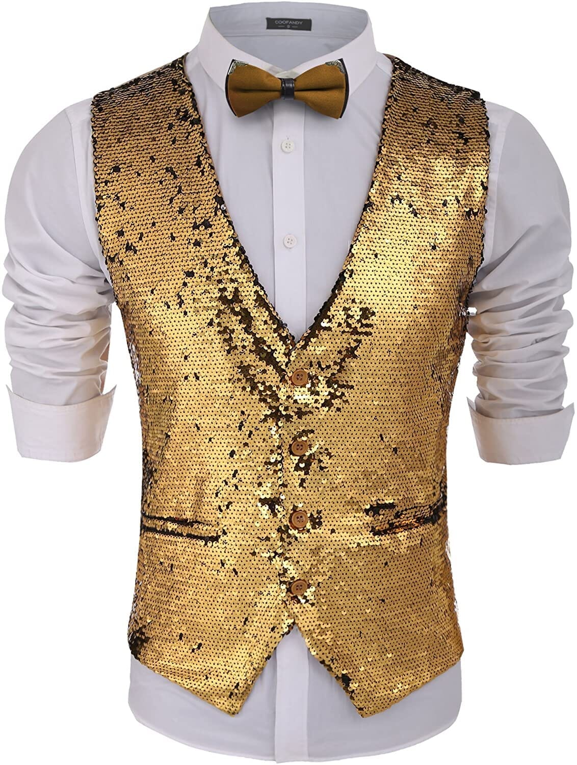 Slim Fit Sequins Vest (US Only)