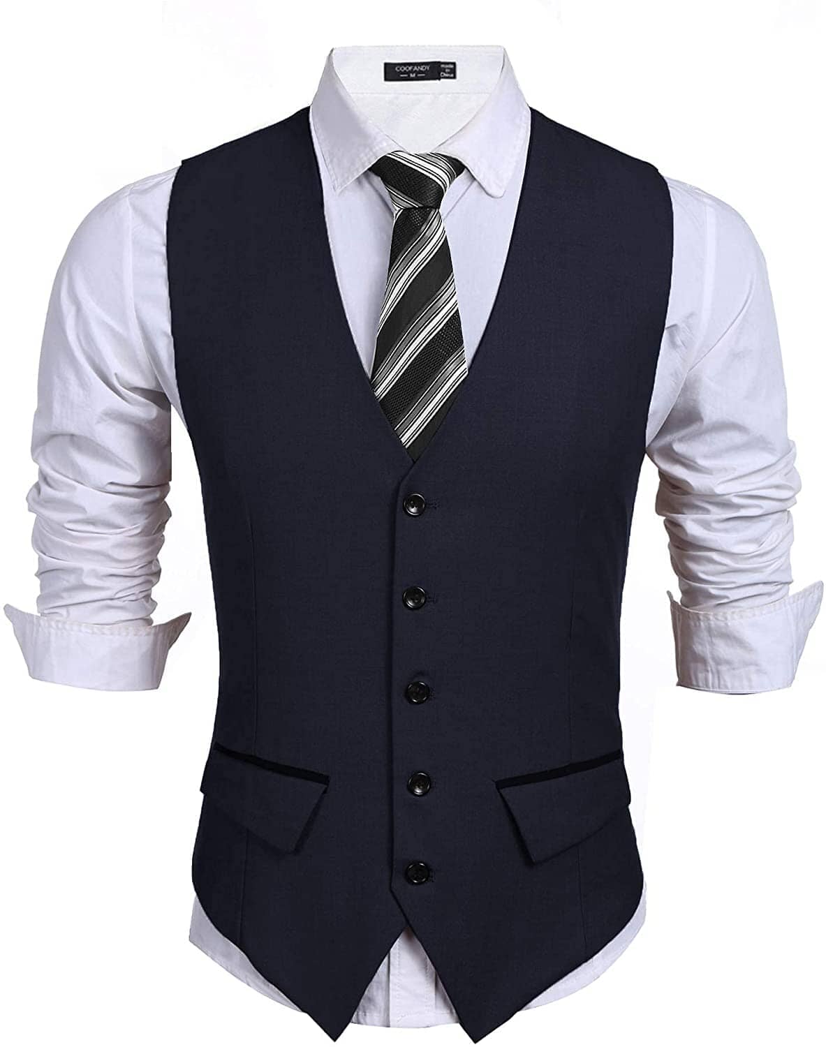 Coofandy Slim Fit Waistcoat (US Only) Vest coofandy Black S 