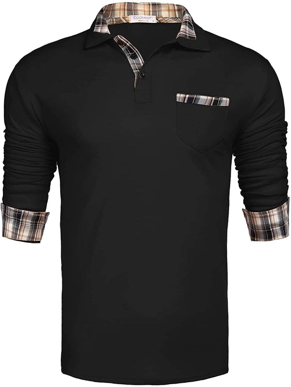 Coofandy Long Sleeve Polo Shirt (US Only) Polos coofandy 