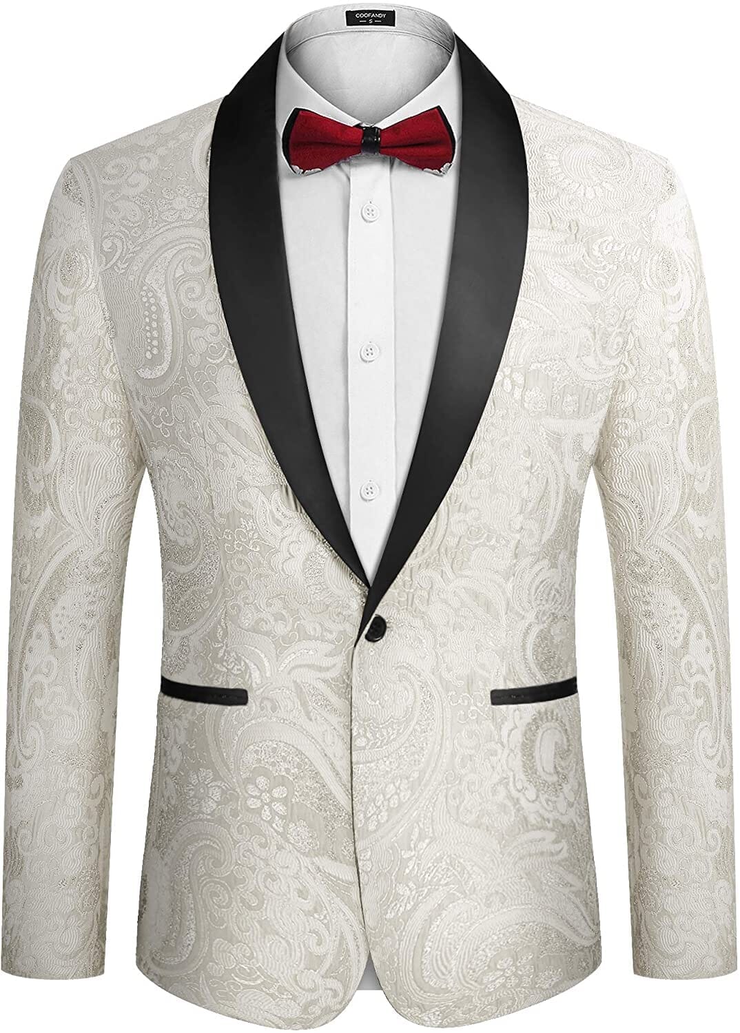 Coofandy Luxury Embroidered Blazer (US Only) Blazer coofandy White S 