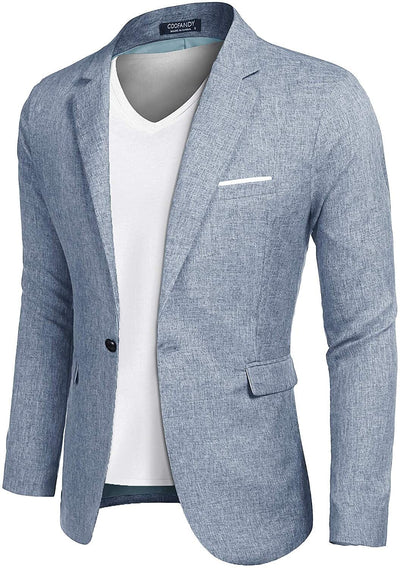 Casual Suit Jackets (US Only) Blazer coofandy Blue-Gray S 