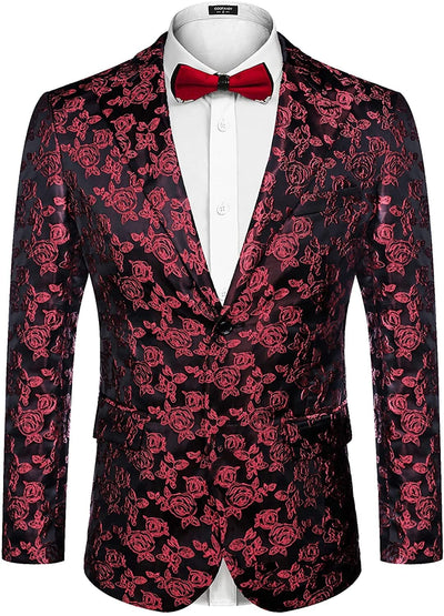 Coofandy Rose Embroidered Blazer (US Only) Blazer coofandy 