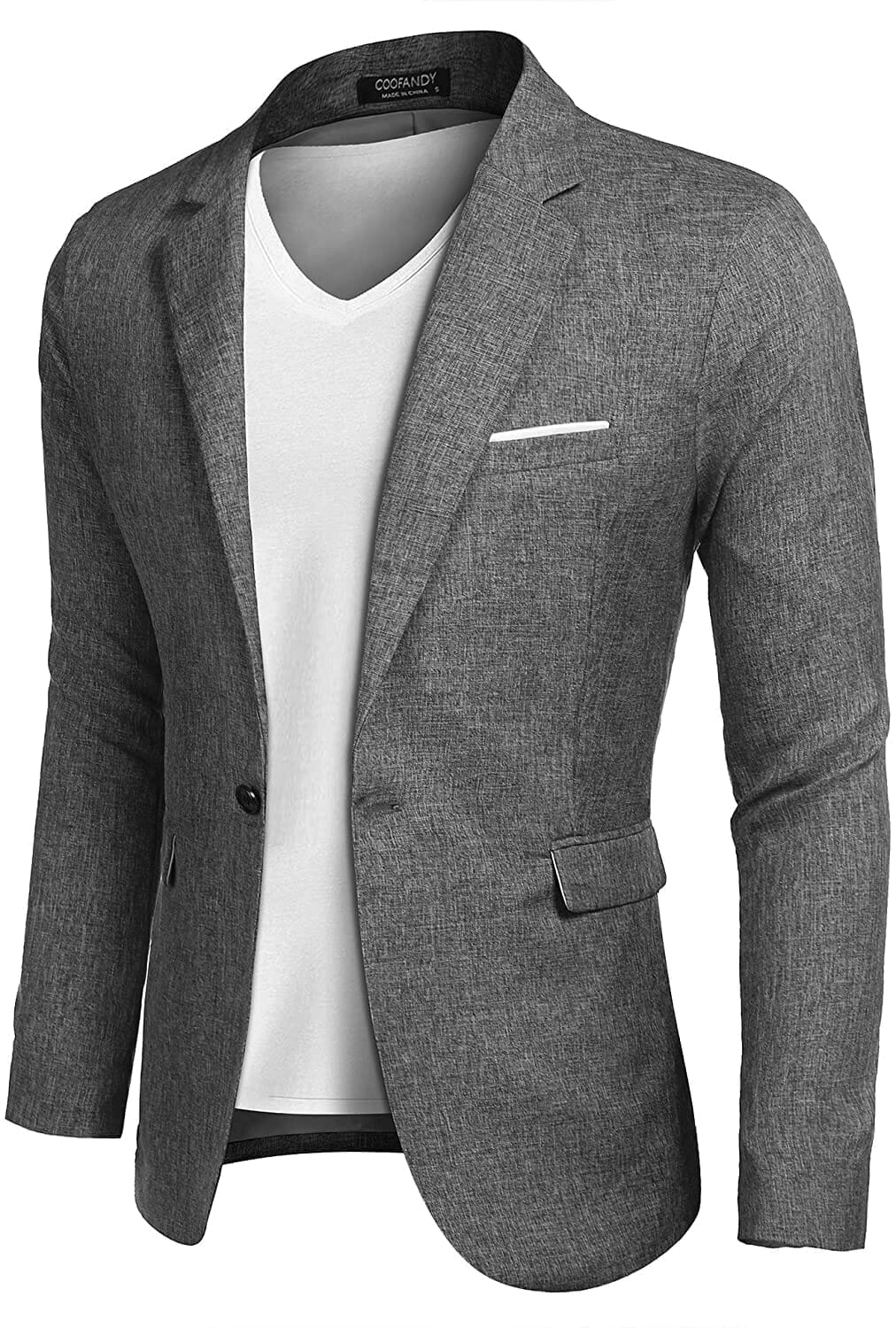 Casual Suit Jackets (US Only) Blazer coofandy Grey S 