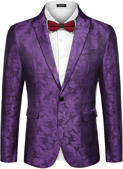 Coofandy Lapel Stylish Suit Jacket (US Only) Blazer coofandy Purple S 