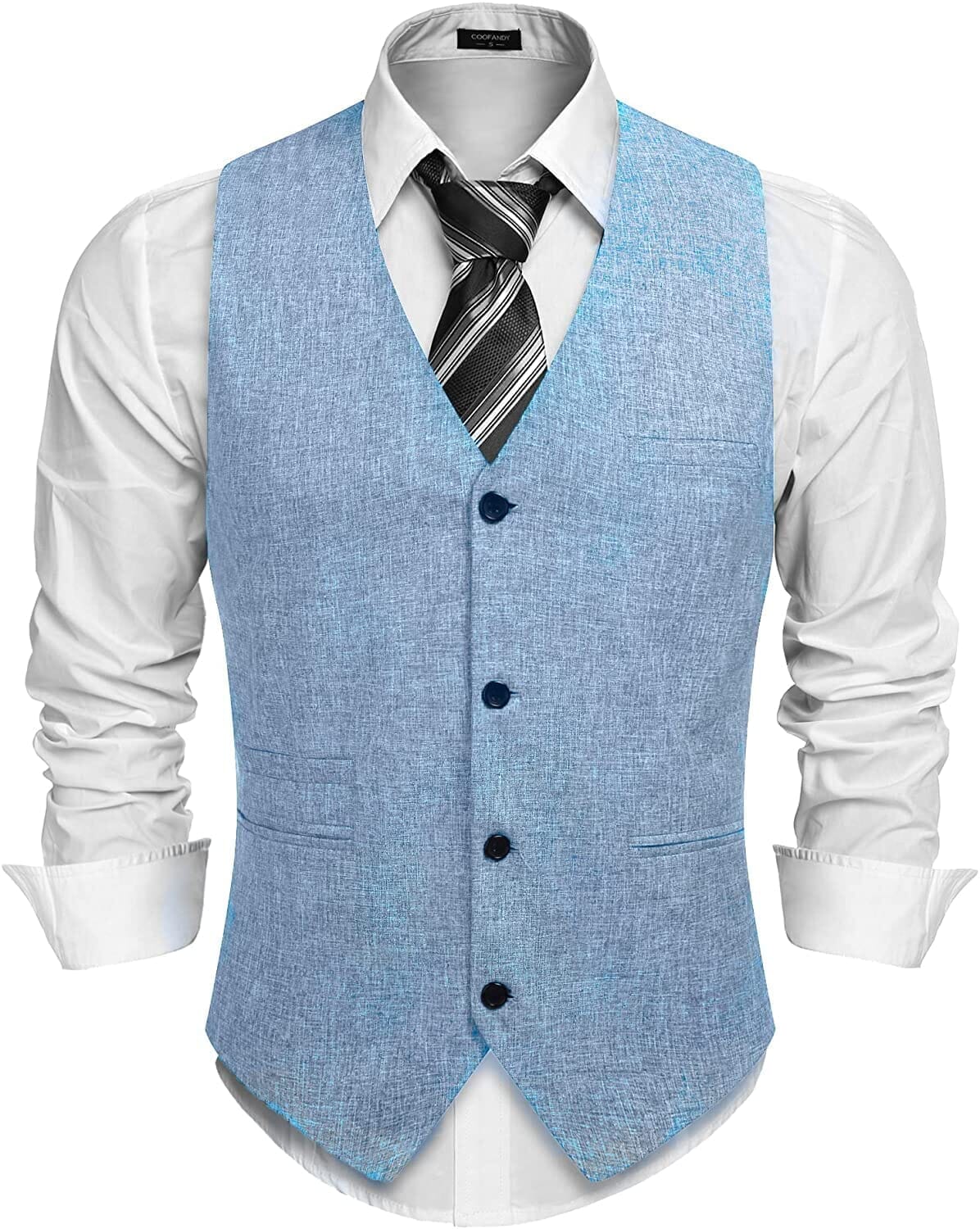 Coofandy Waistcoat Business Vests (US Only) Vest coofandy Sky Blue S 