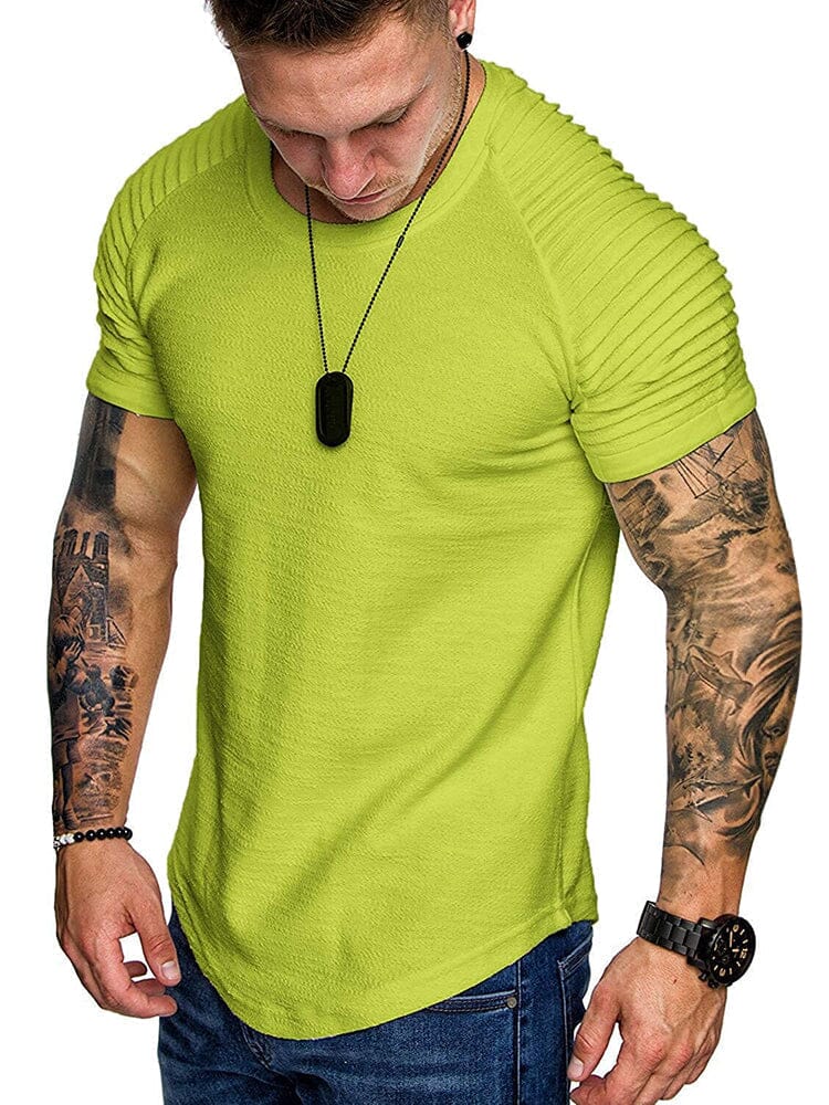 Coofandy Muscle Workout T-Shirts (US Only) T-Shirt coofandy Neon Green S 