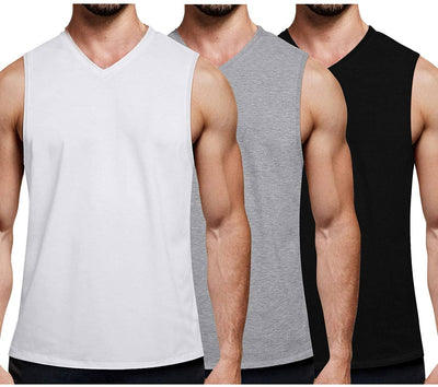Coofandy 3-Pack Fitness Tank Top (US Only) Tank Tops coofandy Black/White/Grey S 