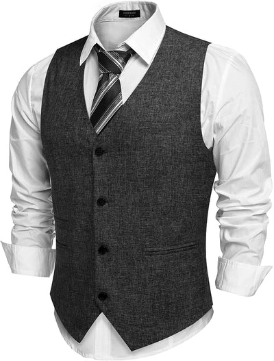 Coofandy Waistcoat Business Vests (US Only) Vest coofandy Black S 
