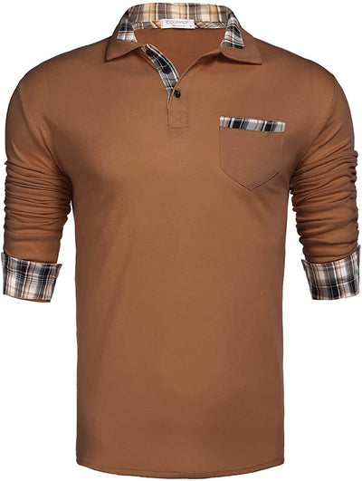 Coofandy Long Sleeve Polo Shirt (US Only) Polos coofandy 