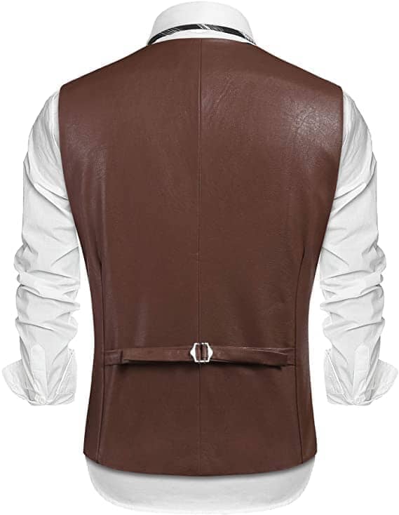 Coofandy Leather Vest (US Only) Vest coofandy 