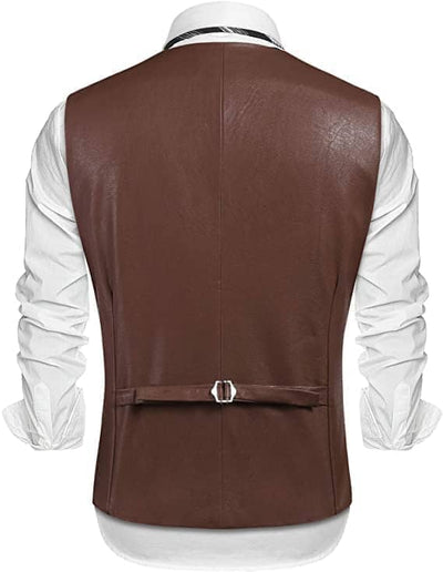 Coofandy Leather Vest (US Only) Vest coofandy 