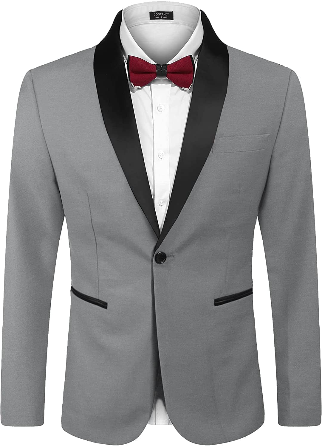 Coofandy Slim Fit Wedding Blazer (US Only) Blazer coofandy Light Gray S 