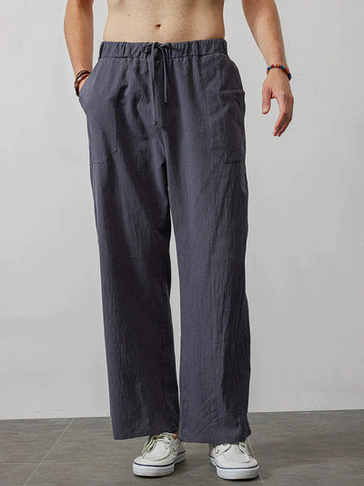 wide-legged linen style comfortable pants Pants coofandystore 