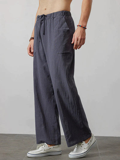wide-legged linen style comfortable pants Pants coofandystore 