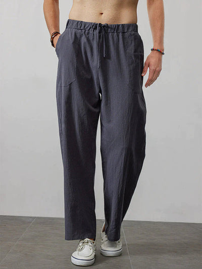 wide-legged linen style comfortable pants Pants coofandystore 