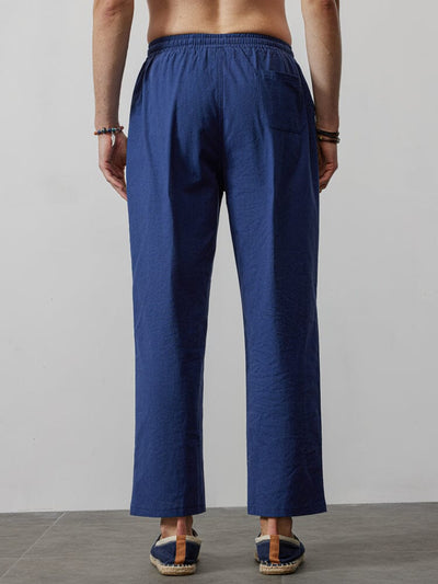 loose straight linen style pants Pants coofandystore 