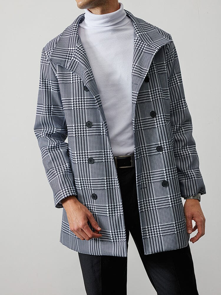 Men's Lapel Plaid Coat Coat coofandystore 