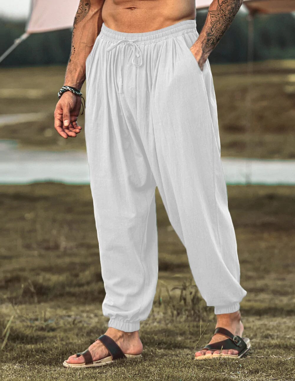 Coofandy Loose Fit Linen Style Hippie Pants (US Only) Pants coofandy 