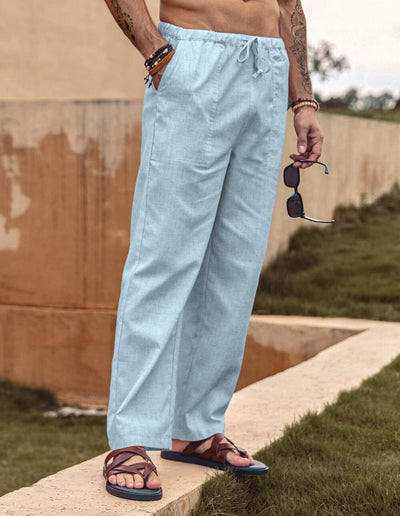 Coofandy Linen Style Elastic Waist Yoga Pants (US Only) Pants coofandy 