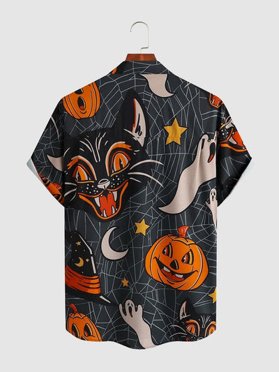 Halloween Pattern Short Sleeves Shirt 15 coofandystore 