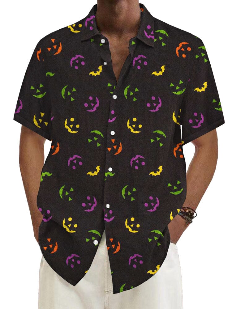 Coofandy Halloween Pattern Short Sleeves Shirt 19 coofandystore 