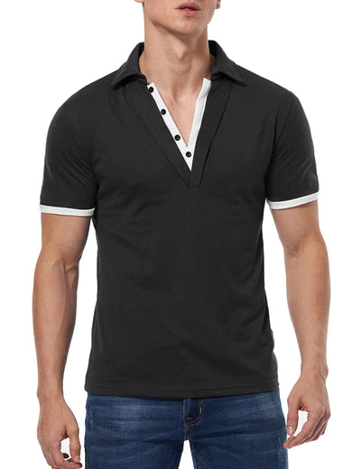 Coofandy Short Sleeve Polo Shirts (US Only) Polos coofandy Black S 