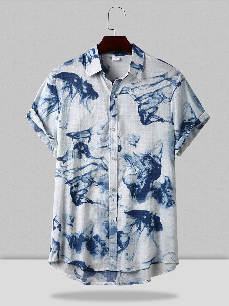 Hawaiian floral linen style shirt coofandystore 