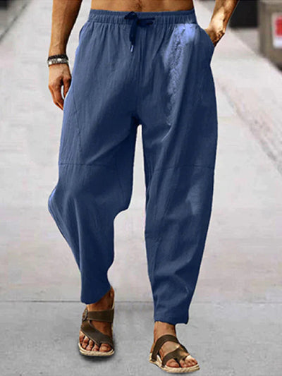 Coofandy Loose Cotton Pants coofandy Navy Blue M 