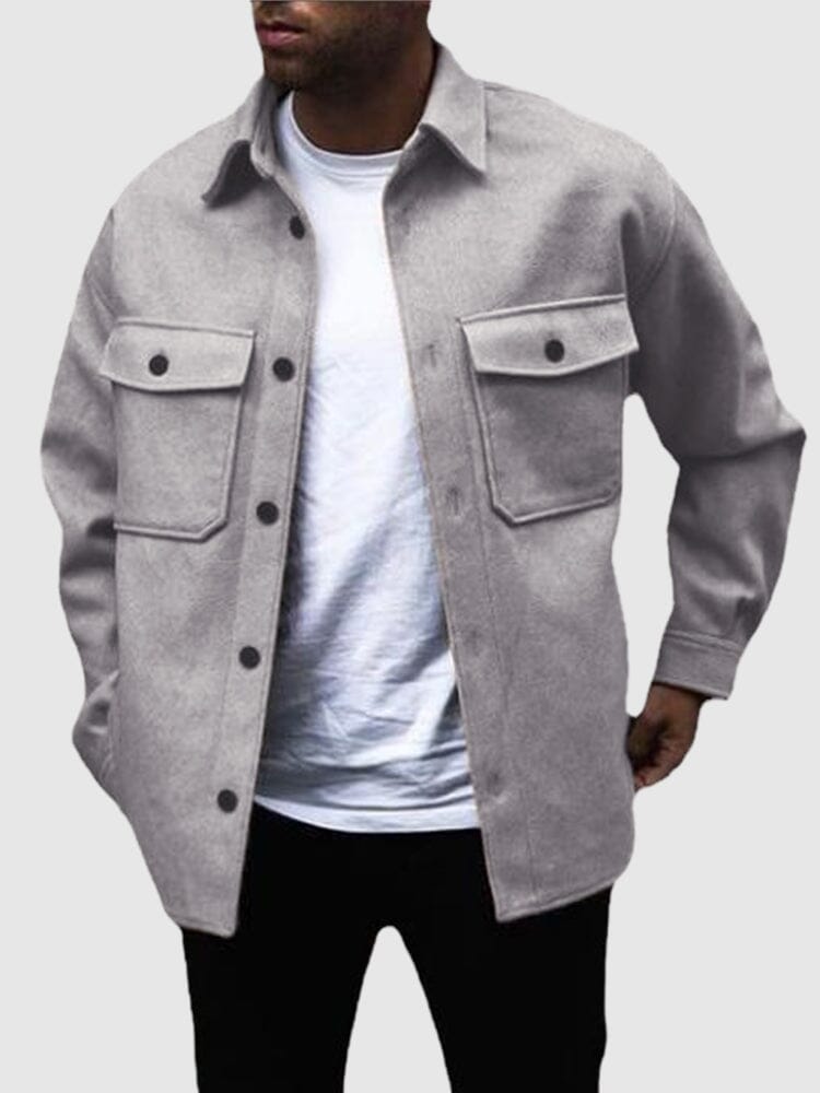 Solid Casual Tweed Jacket Jackets coofandystore Beige S 