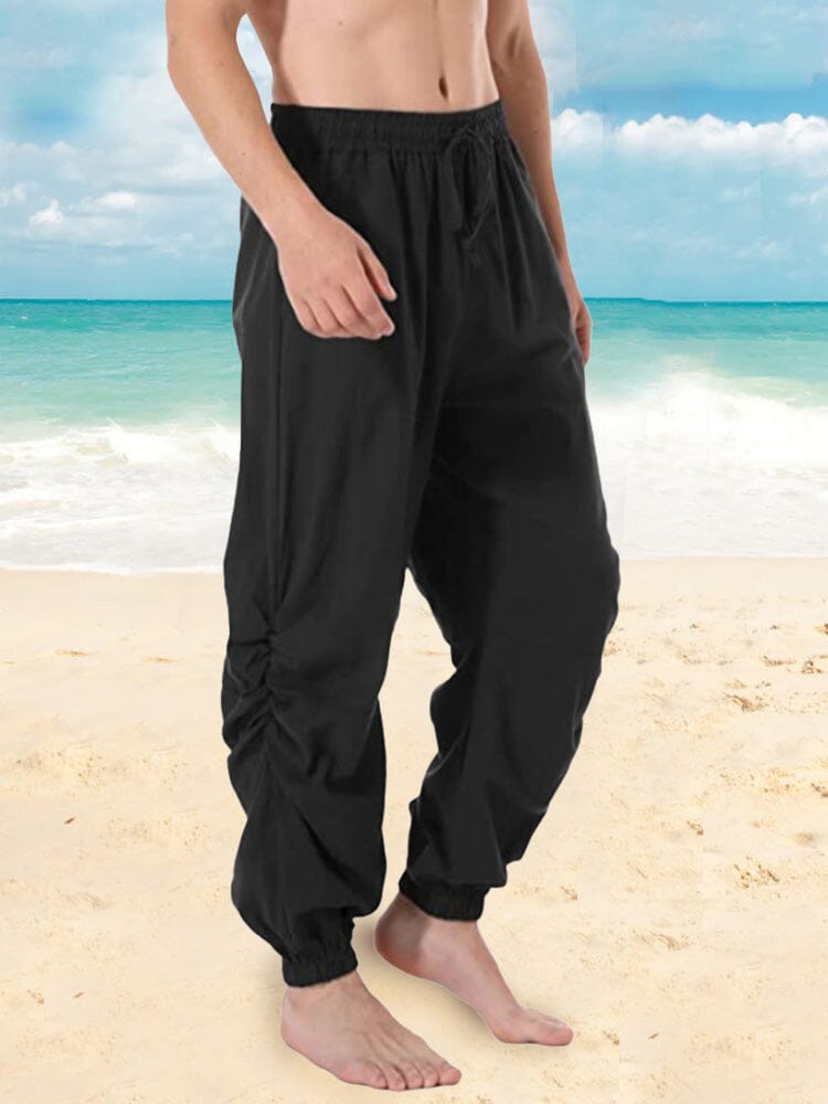Linen Lace-Up Pants - Comfortable & Breathable | Yoga & Beachwear ...
